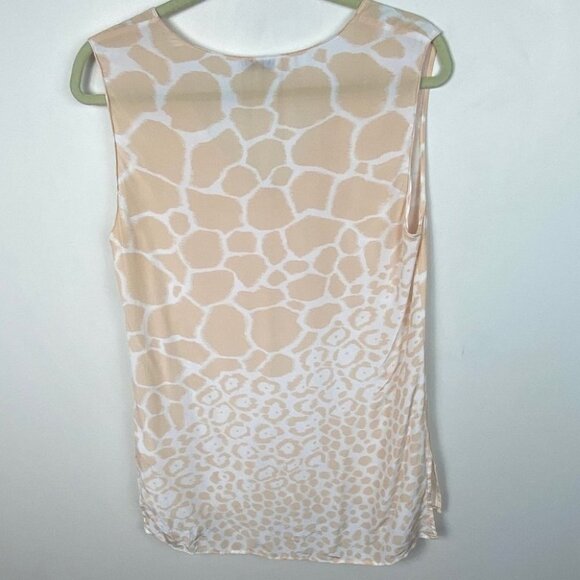 Equipment 100% Silk Sleeveless Tunic Top Size Medium Blush Pink Blouse Leopard M - Picture 5 of 8